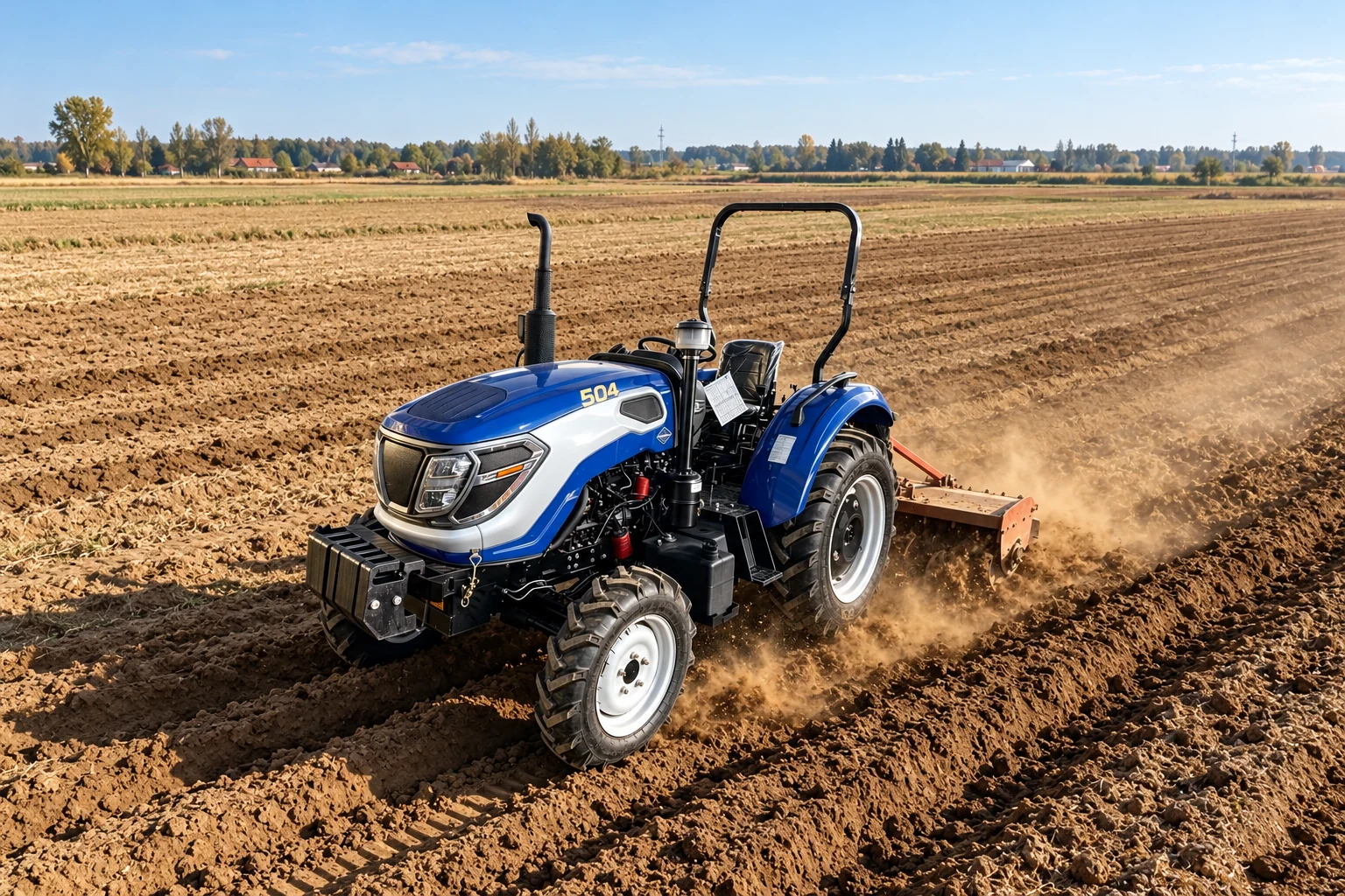 JUYUE open-station tractor in the field